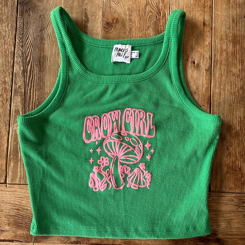 Princess Polly Green Grow Girl tank top